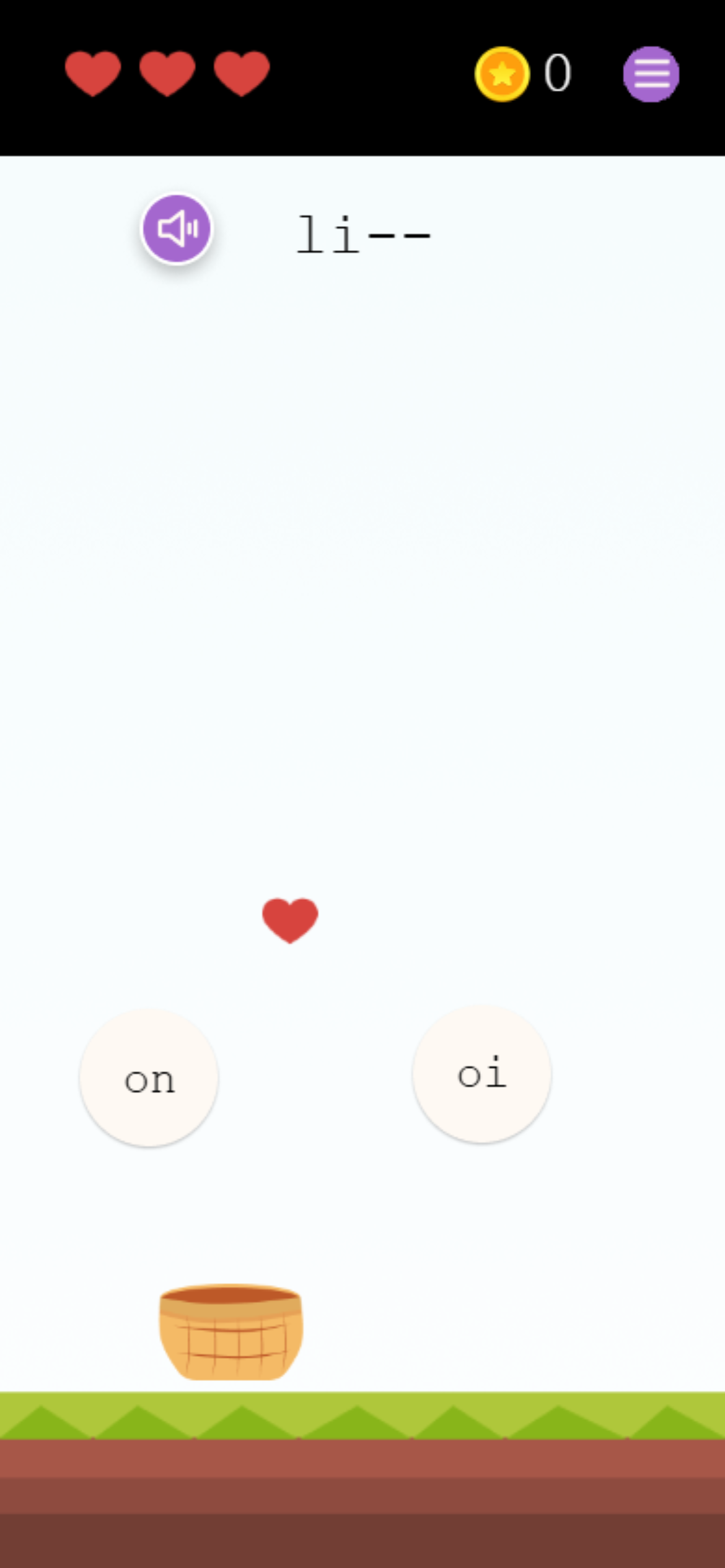 Form the Word game showing letter collection interface